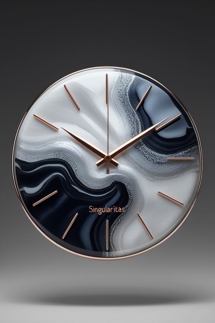 Iceberg Epoxy Resin Wall Clock