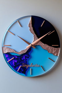 Lake Paradise Epoxy Resin Wall Clock