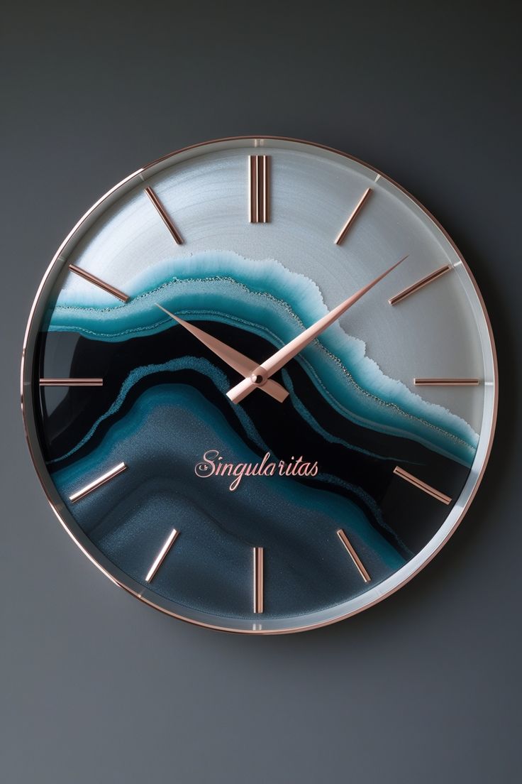 Into The Beach Epoxy Resin Wall Clock