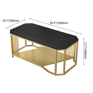 Premium Coffee Table with Black Marble