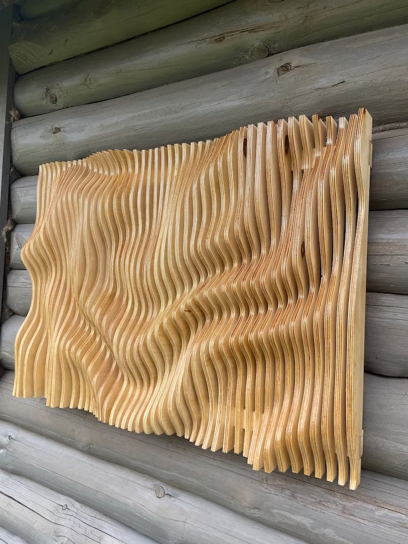 Splendid Wooden Parametric Wall Art