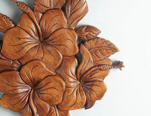 Stunning Hibiscus Addiction Teak Wood