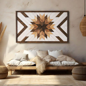 Icon Star Geometric Wood Mosaic Boho Art