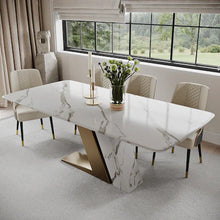 Load image into Gallery viewer, Modern Luxurious White Marble Dining Table
