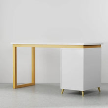 Load image into Gallery viewer, Modern Maple Storage Office Desk Table
