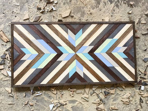 Nancy Geometric Wood Mosaic Boho Art