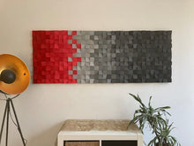 Load image into Gallery viewer, Shades Of Red And Grey Wood Mosaic Wall Decor
