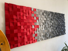 Load image into Gallery viewer, Shades Of Red And Grey Wood Mosaic Wall Decor
