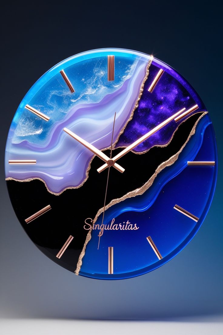 Tornedo Epoxy Resin Wall Clock