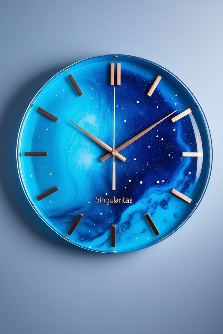 Sky High Epoxy Resin Wall Clock