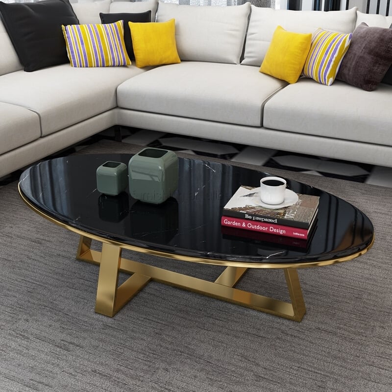 Luxurious Center Table with Black Marble