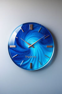 Into The Sea Epoxy Resin Wall Clock