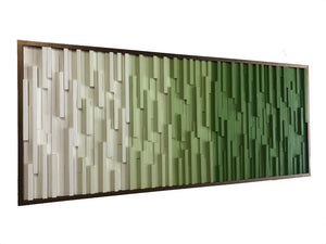 Modern Forest Ombre Wall Art Wood Mosaic Wall Decor