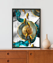 Load image into Gallery viewer, Modern Gold Fish Acrylic LED Light Wall Art
