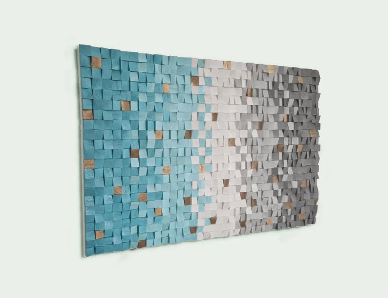 Chasing Clouds Wood Mosaic Wall Decor