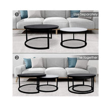 Load image into Gallery viewer, Classic Black Round Coffee Table
