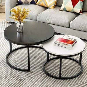 Classic Black Round Coffee Table