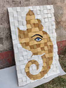 Ganesha Wood Mosaic Wall Decor