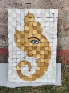 Ganesha Wood Mosaic Wall Decor
