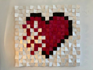 Love is in the Air Wood Mosaic Wall Decor