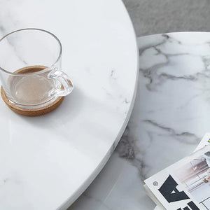 Metallic Nesting Center Tables In Golden Luxe Base