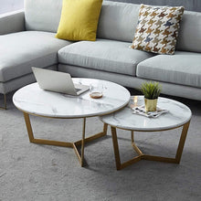 Load image into Gallery viewer, Metallic Nesting Center Tables In Golden Luxe Base
