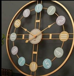 Metallic Roman Wall Clock