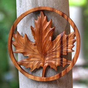 Maple Leaf Teak Wood