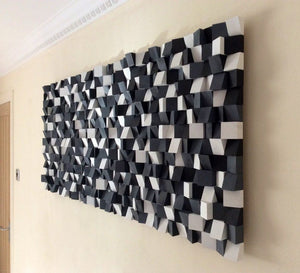 Fascinating Zebra Wood Mosaic Wall Decor