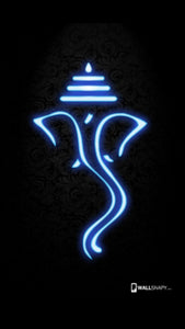 LORD GANESHA NEON WALL ART