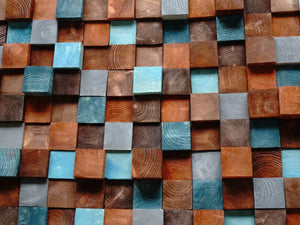 Modern Wooden Wood Mosaic Wall Decor